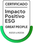 Certificado Impacto Positivo ESG - Great People. Agosto 2025 a Agosto 2026