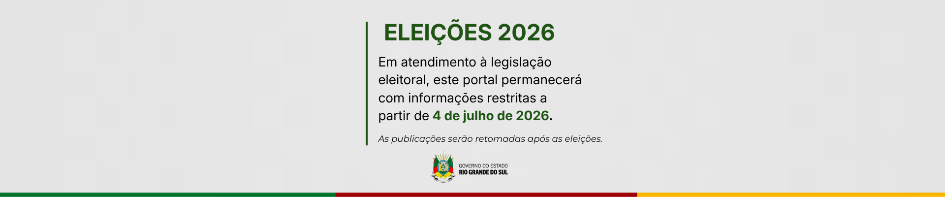 Elei&ccedil;&otilde;es 2026 atualizado