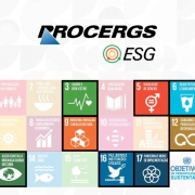 Os oito Objetivos de Desenvolvimento Sustentável da Agenda 2030 da ONU escolhidos pela Procergs: 3, 5, 6, 9, 12, 13, 16 e 17